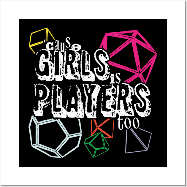 Girls Is Players Too Wall Art by Fanthropy Running Clubs